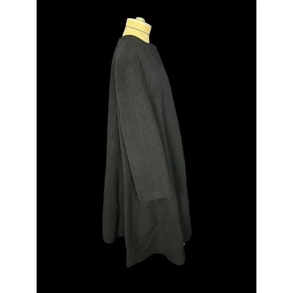 Giorgio Armani Alpaca and Wool Black Winter Coat Size 40